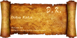 Doba Kata névjegykártya